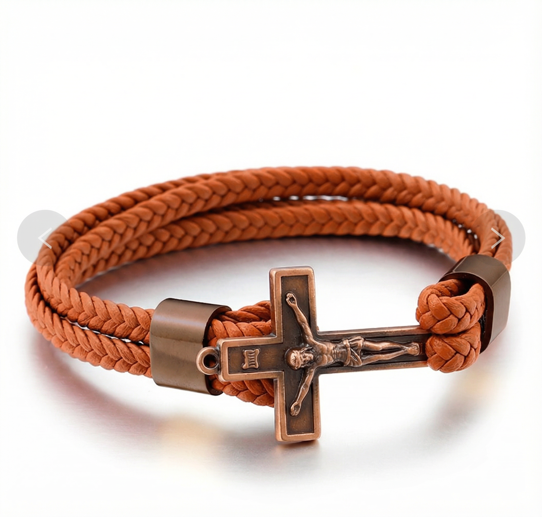 Bronze Crucifix Bracelet