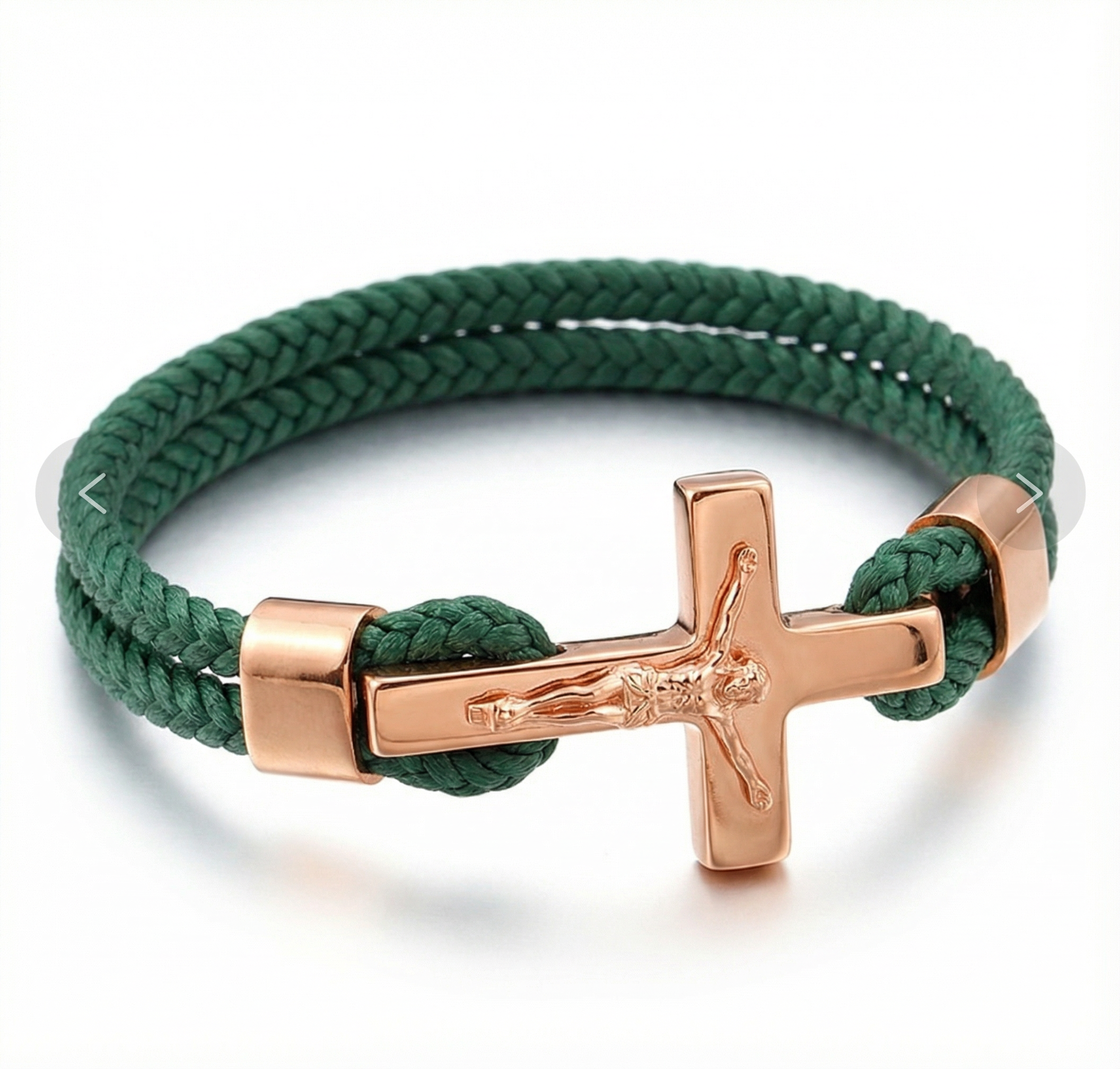 Copper Crucifix Bracelet